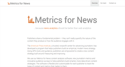 Desktop Screenshot of metricsfornews.com