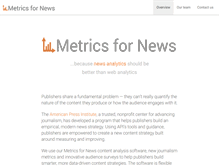 Tablet Screenshot of metricsfornews.com